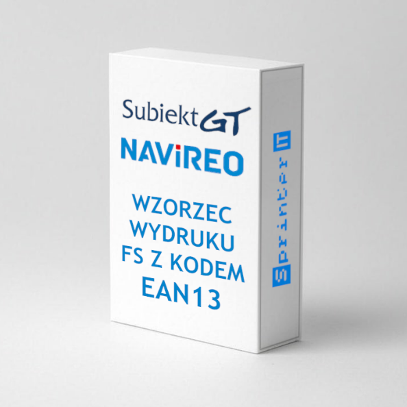 Obrazek Wzorzec wydruku FS z kodem EAN13 towaru - Subiekt GT, Navireo